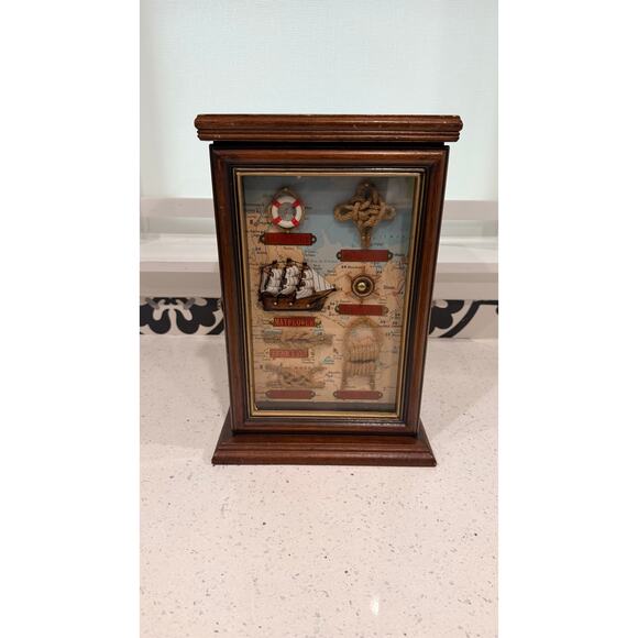 unknown Other - Vintage Nautical Theme Wood Cabinet